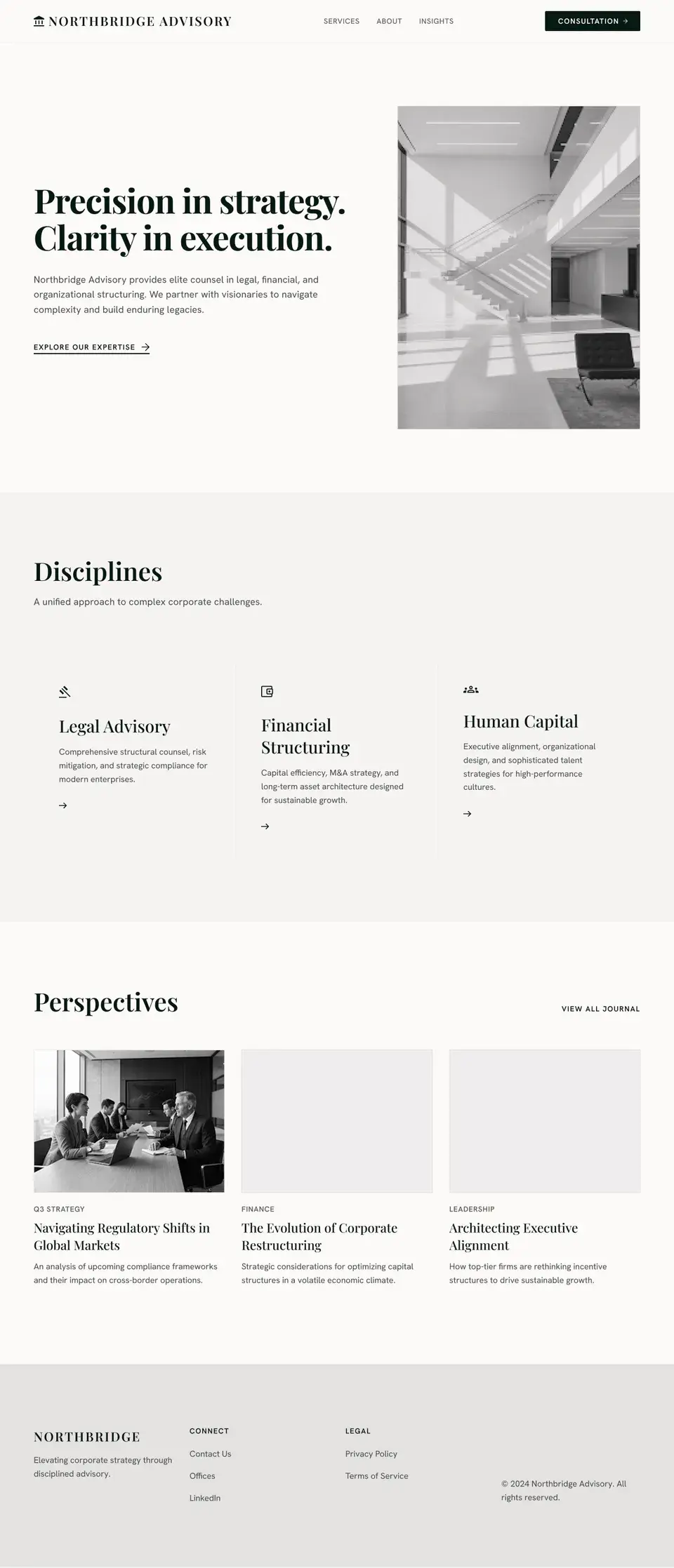 First northbridge advisory design direction.